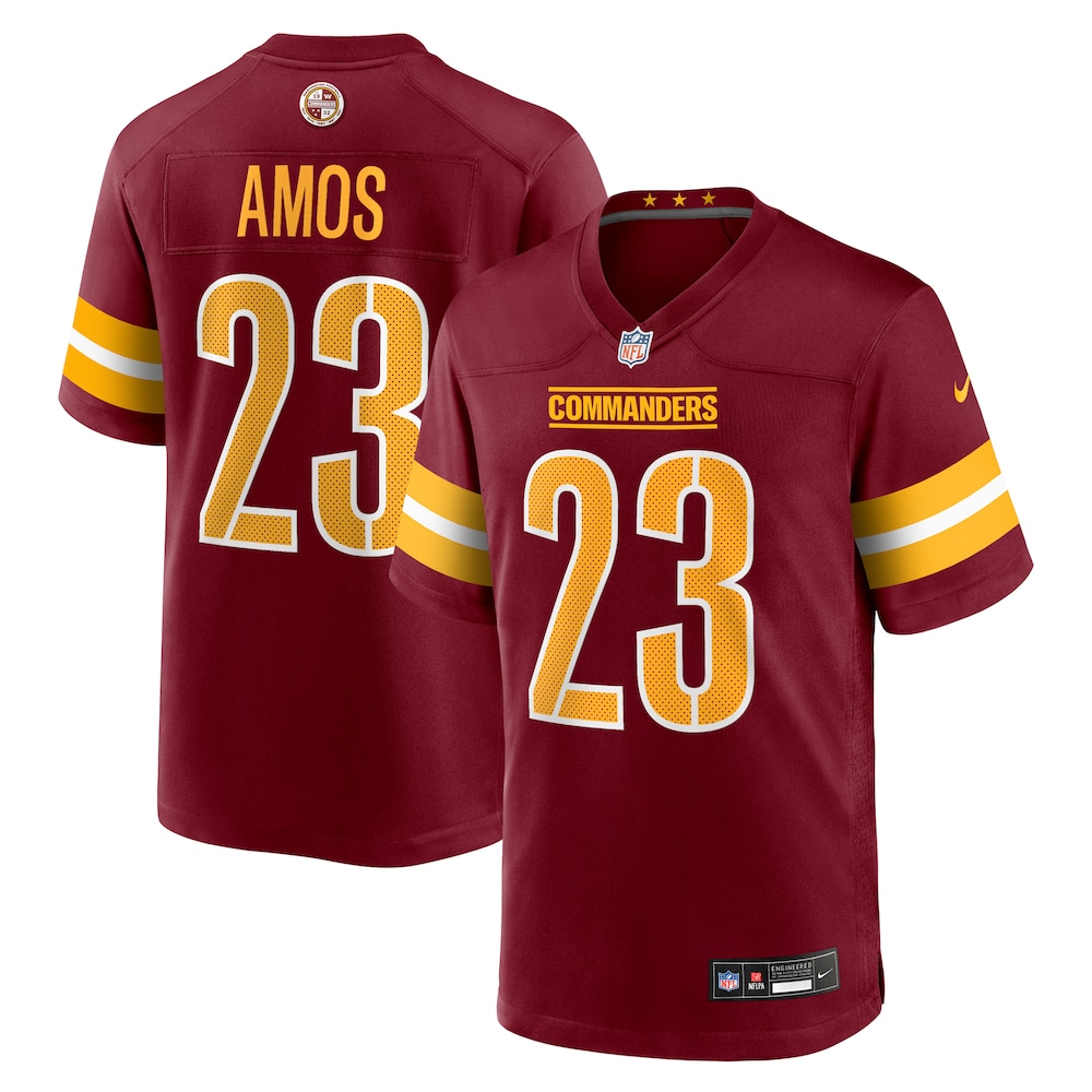 Washington Commanders Merch - Men's Trey Amos Team Game Jersey, Burgundy 1 - Unicasport Washington Commanders Merch - Men's Trey Amos Team Game Jersey, Burgundy