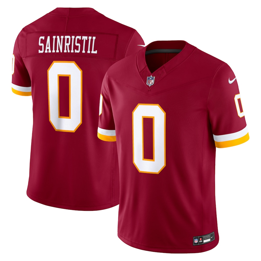 Washington Commanders Merch - Men's Mike Sainristil Team Vapor F.U.S.E. Stitched Limited Jersey, Burgundy 1 - Unicasport Washington Commanders Merch - Men's Mike Sainristil Team Vapor F.U.S.E. Stitched Limited Jersey, Burgundy