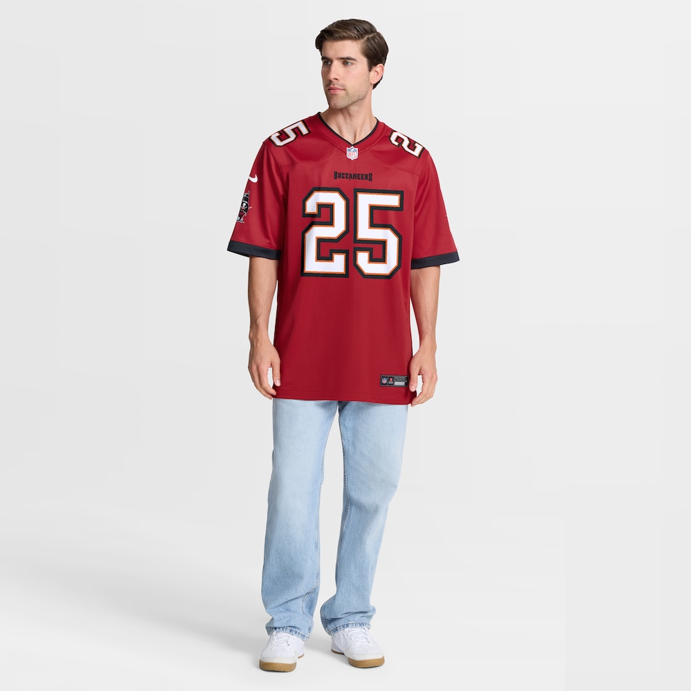 Tampa Bay Buccaneers Merch - Men's Jacob Parrish Team Game Jersey, Red 1 - Unicasport Tampa Bay Buccaneers Merch - Men's Jacob Parrish Team Game Jersey, Red