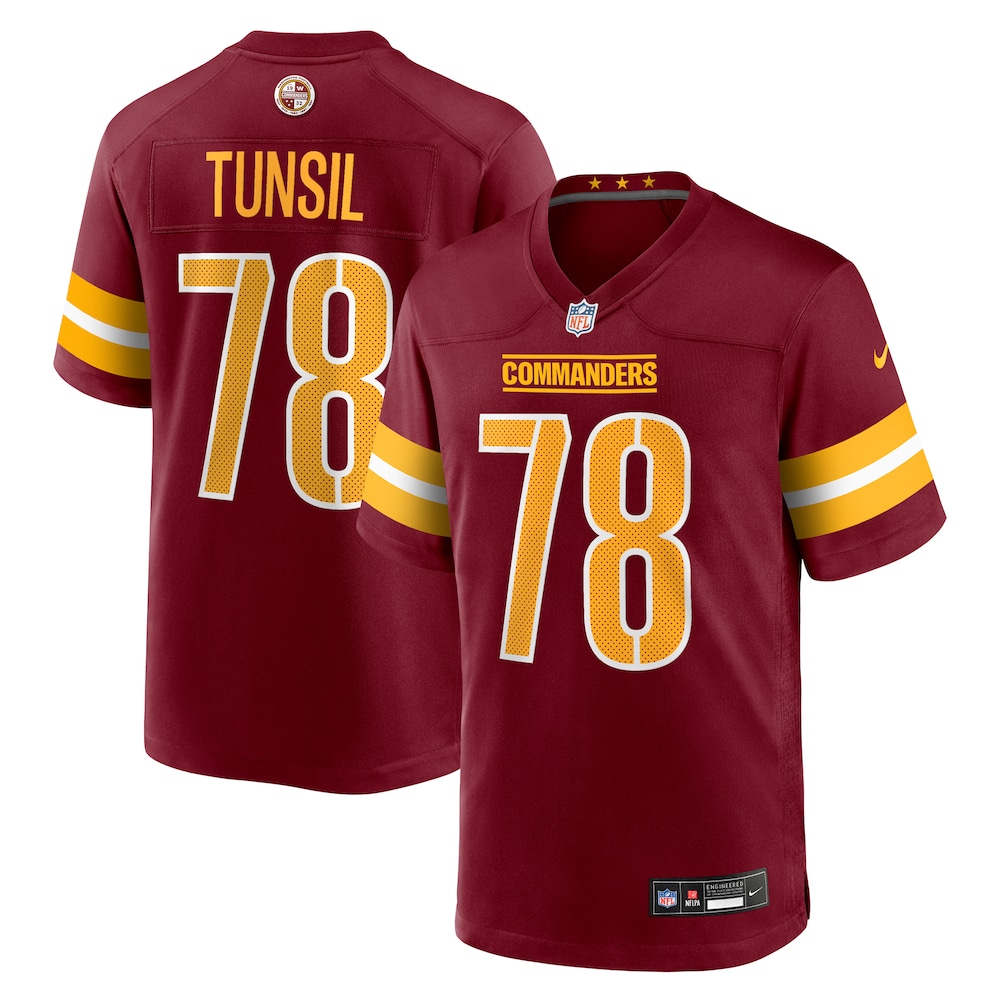 Washington Commanders Merch - Men's Laremy Tunsil Team Game Jersey, Burgundy 1 - Unicasport Washington Commanders Merch - Men's Laremy Tunsil Team Game Jersey, Burgundy