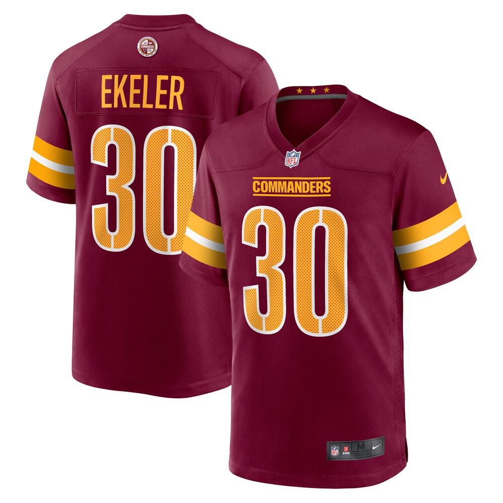 Washington Commanders Merch - Men's Austin Ekeler Jersey, Burgundy 1 - Unicasport Washington Commanders Merch - Men's Austin Ekeler Jersey, Burgundy