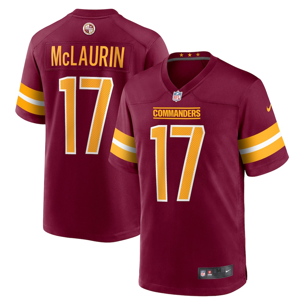 Washington Commanders Merch - Men's Terry McLaurin Player Game Jersey, Burgundy 1 - Unicasport Washington Commanders Merch - Men's Terry McLaurin Player Game Jersey, Burgundy