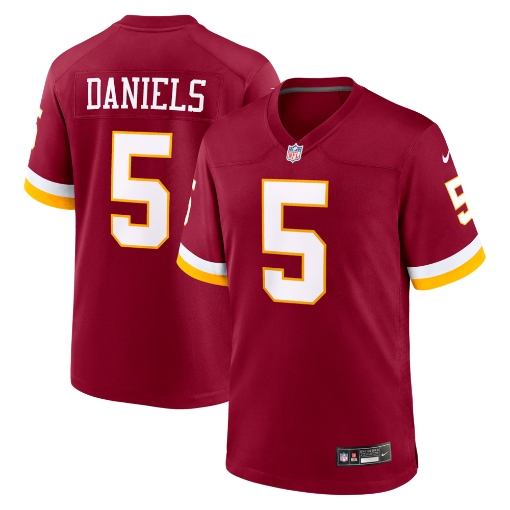 Washington Commanders Merch - Men's Jayden Daniels Game Jersey, Burgundy - Birthday Present For Football Fan 1 - Unicasport Washington Commanders Merch - Men's Jayden Daniels Game Jersey, Burgundy - Birthday Present For Football Fan