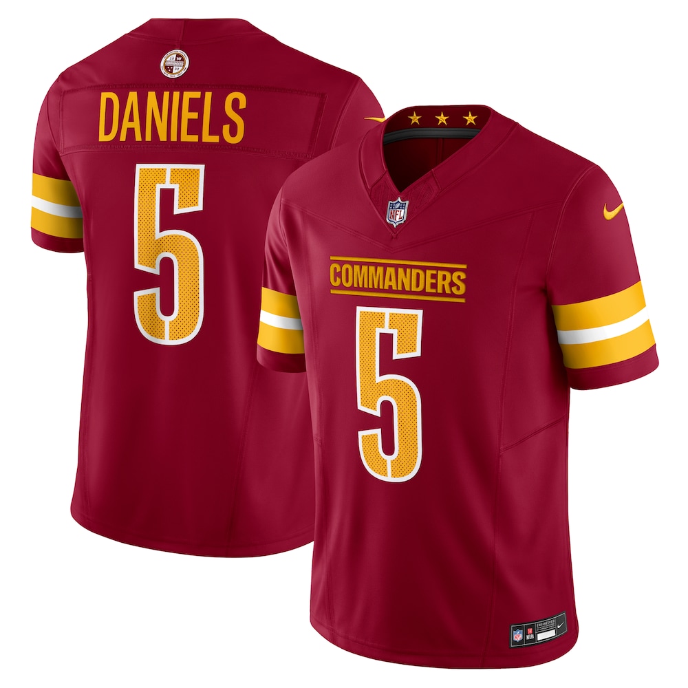 Washington Commanders Merch - Men's Jayden Daniels Vapor F.U.S.E. Limited Jersey, Burgundy 1 - Unicasport Washington Commanders Merch - Men's Jayden Daniels Vapor F.U.S.E. Limited Jersey, Burgundy