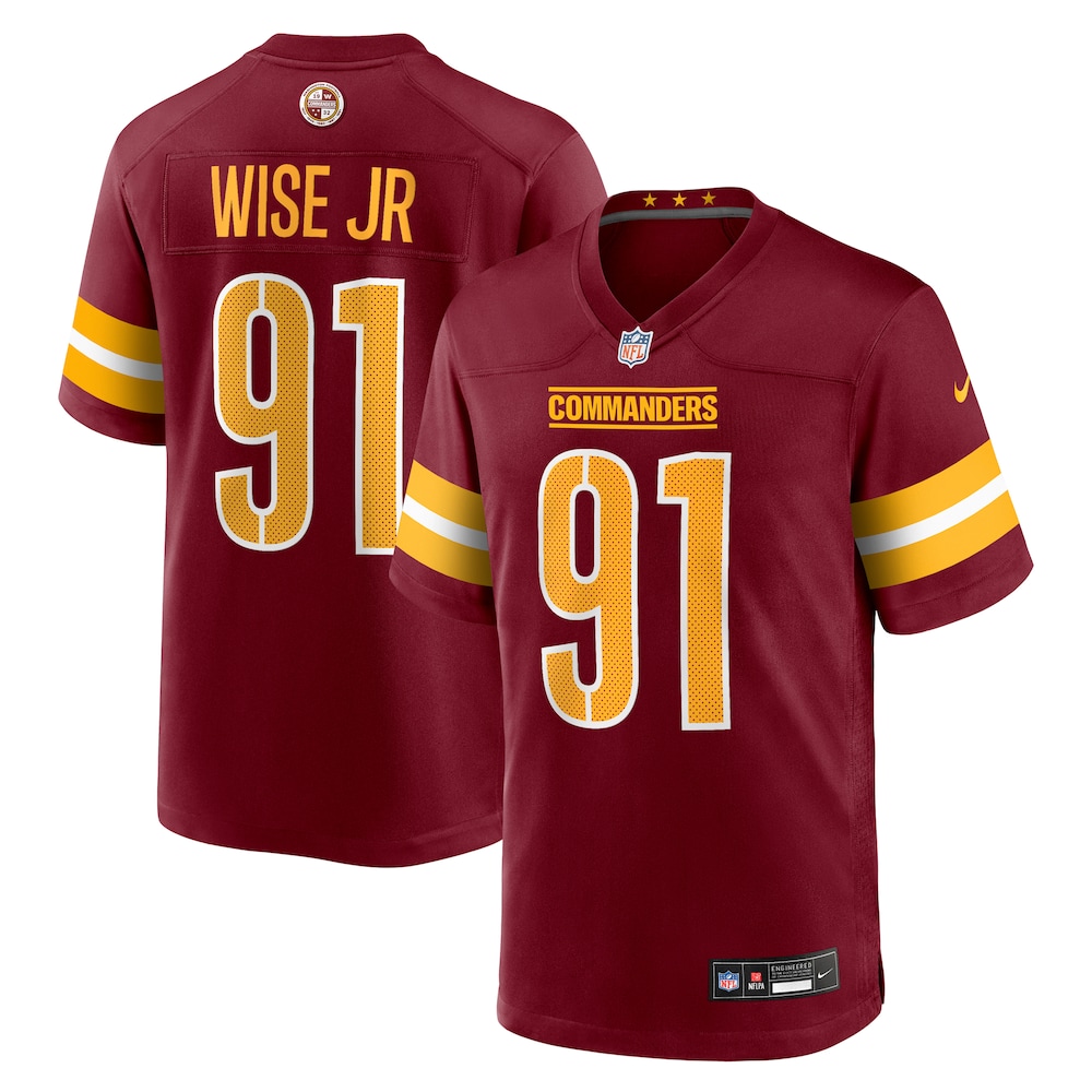 Washington Commanders Merch - Men's Deatrich Wise Jr. Team Game Jersey, Burgundy - American Football Fan Gifts 1 - Unicasport Washington Commanders Merch - Men's Deatrich Wise Jr. Team Game Jersey, Burgundy - American Football Fan Gifts
