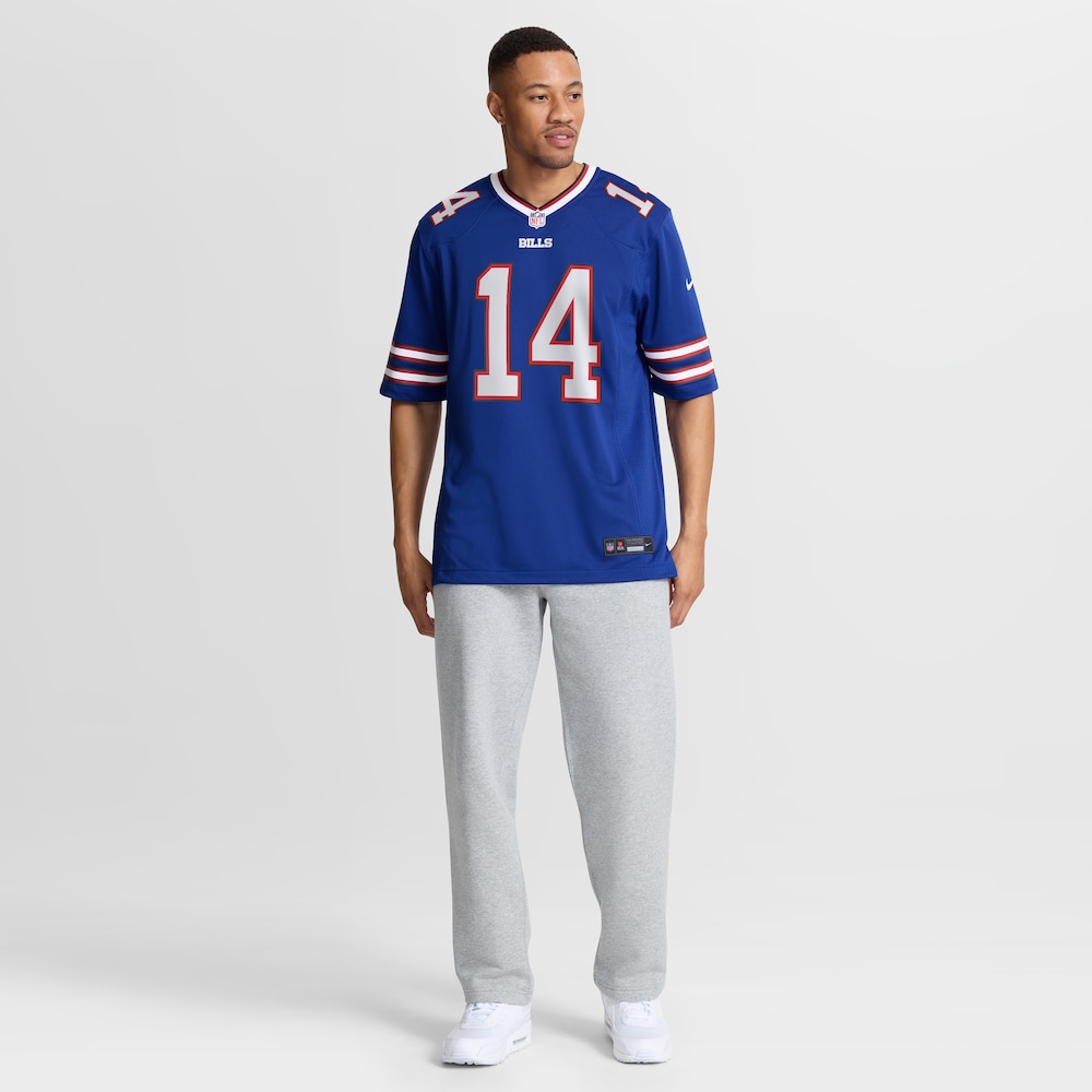 Buffalo Bills Merch - Men's Frank Reich Royal Game Retired Player Jersey 1 - Unicasport Buffalo Bills Merch - Men's Frank Reich Royal Game Retired Player Jersey