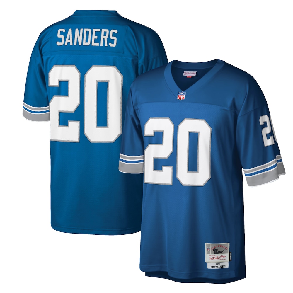 Detroit Lions Merch - Men's Barry Sanders Legacy Replica Jersey, Blue 1 - Unicasport Detroit Lions Merch - Men's Barry Sanders Legacy Replica Jersey, Blue