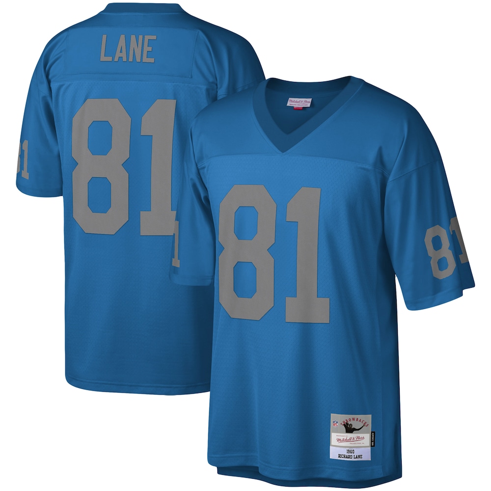 Detroit Lions Merch - Men's Richard Lane Legacy Replica Jersey, Blue - Football Fan Birthday Gift 1 - Unicasport Detroit Lions Merch - Men's Richard Lane Legacy Replica Jersey, Blue - Football Fan Birthday Gift
