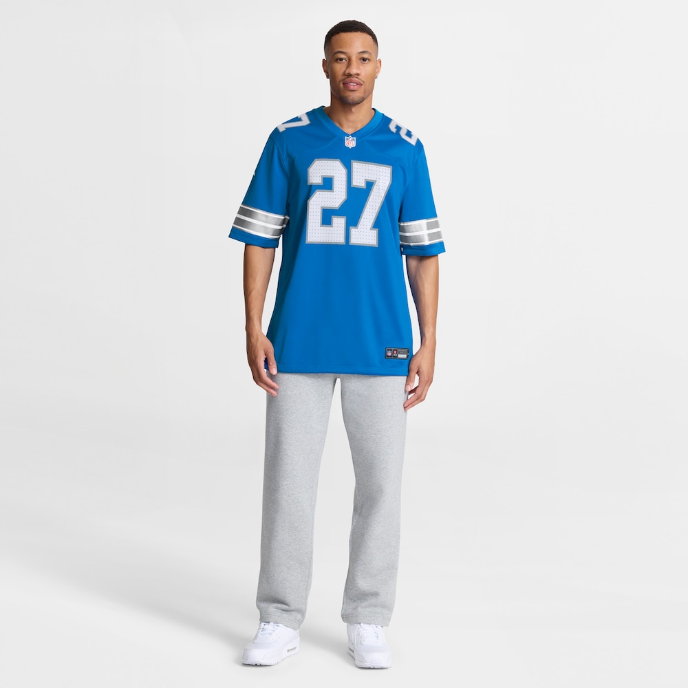 Detroit Lions Merch - Men's Christian Izien Team Game Jersey, Blue 1 - Unicasport Detroit Lions Merch - Men's Christian Izien Team Game Jersey, Blue