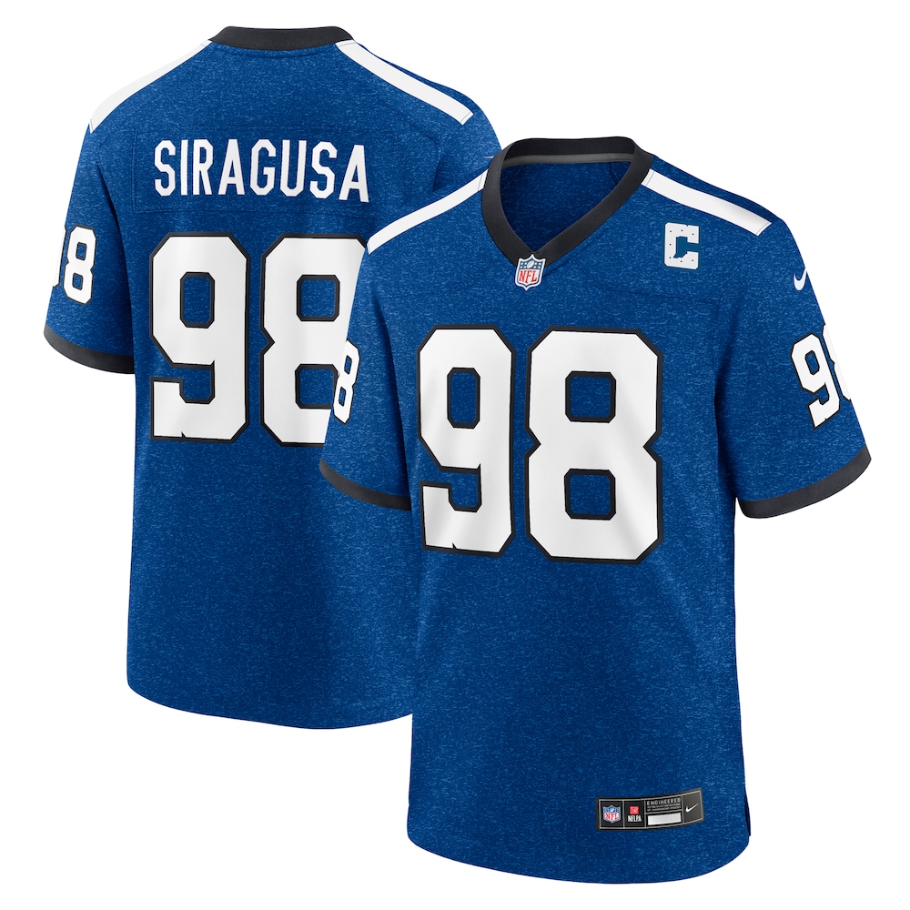 Indianapolis Colts Merch - Men's Tony Siragusa Retired Player Alternate Game Jersey, Blue 1 - Unicasport Indianapolis Colts Merch - Men's Tony Siragusa Retired Player Alternate Game Jersey, Blue