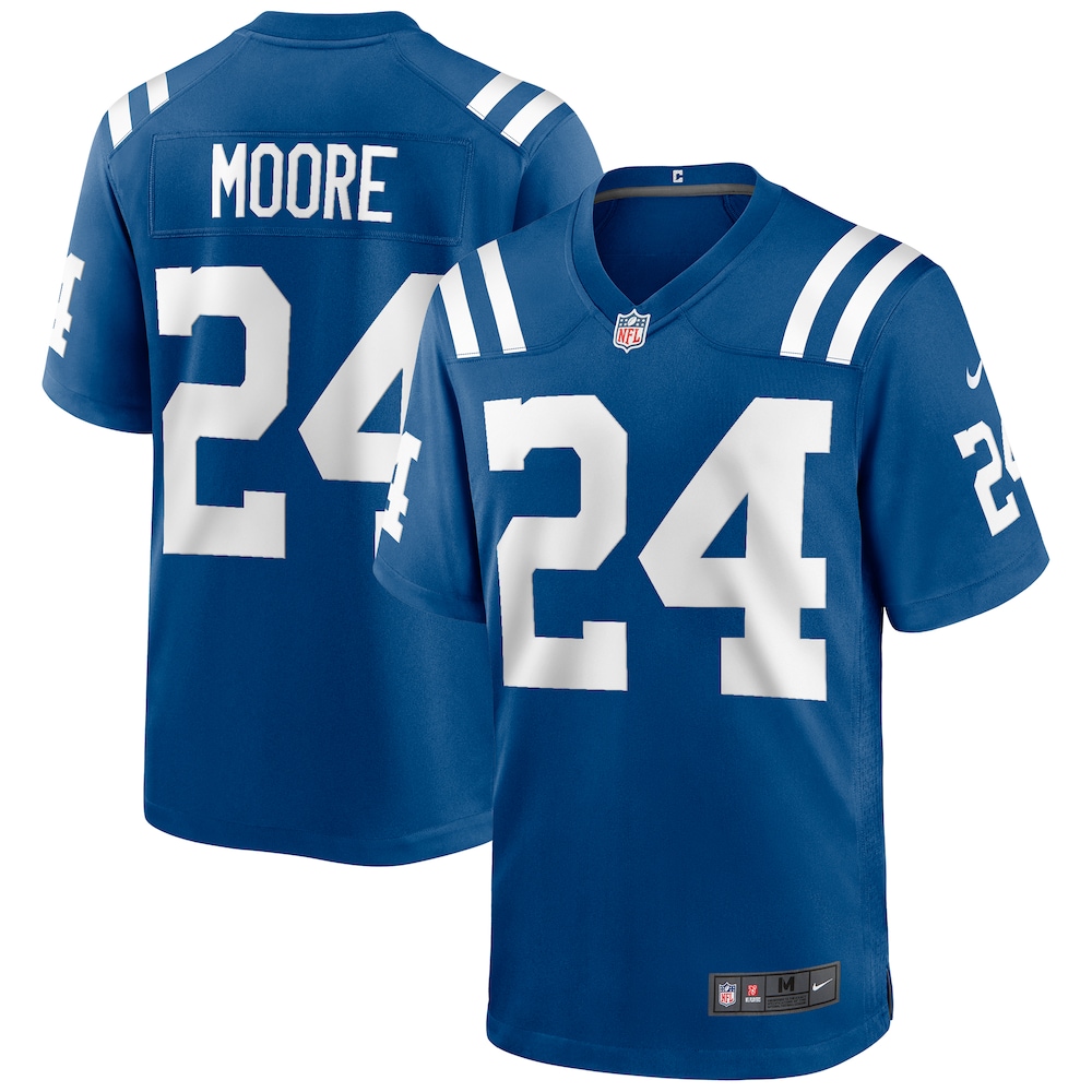 Indianapolis Colts Merch - Men's Lenny Moore Royal Game Retired Player Jersey 1 - Unicasport Indianapolis Colts Merch - Men's Lenny Moore Royal Game Retired Player Jersey