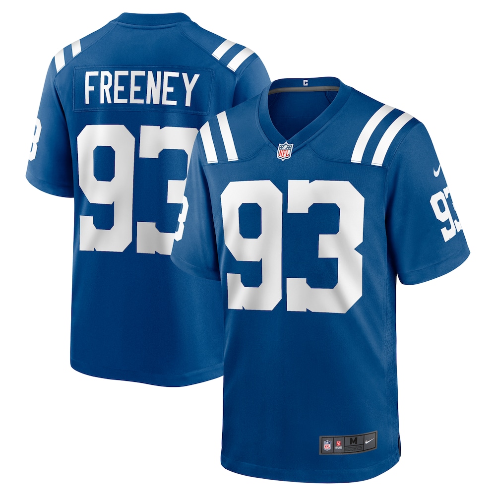 Indianapolis Colts Merch - Men's Dwight Freeney Royal Team Retired Player Game Jersey 1 - Unicasport Indianapolis Colts Merch - Men's Dwight Freeney Royal Team Retired Player Game Jersey