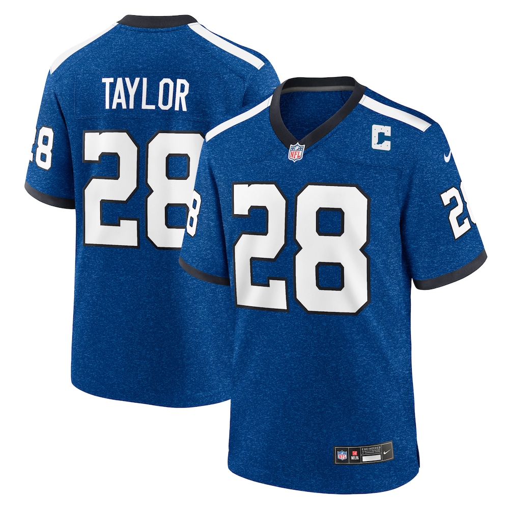 Indianapolis Colts Merch - Men's Jonathan Taylor Royal Indiana Nights Alternate Game Jersey 1 - Unicasport Indianapolis Colts Merch - Men's Jonathan Taylor Royal Indiana Nights Alternate Game Jersey