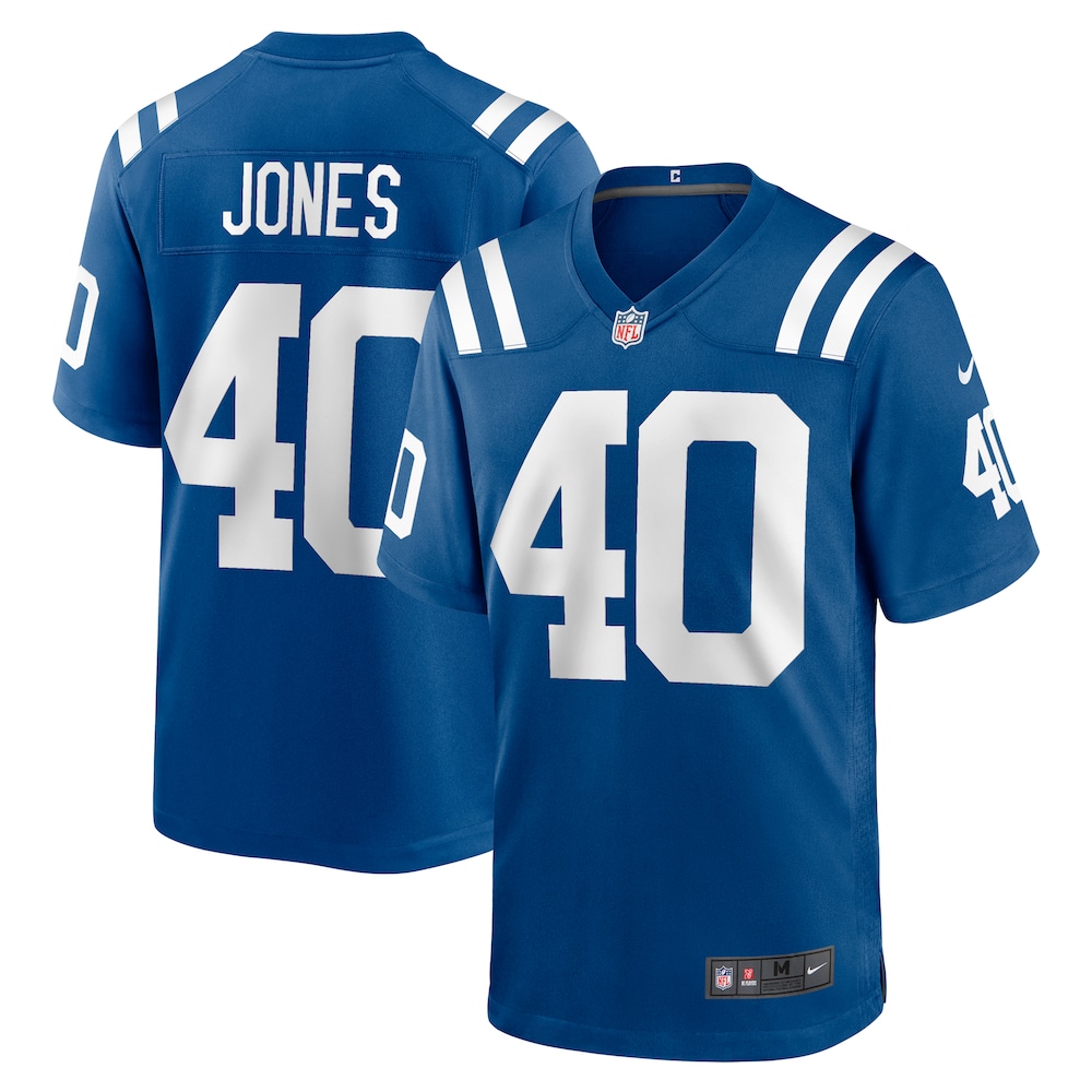 Indianapolis Colts Merch - Men's Jaylon Jones Royal Team Game Jersey 1 - Unicasport Indianapolis Colts Merch - Men's Jaylon Jones Royal Team Game Jersey