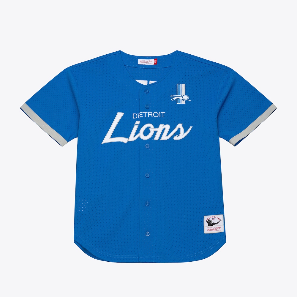 Detroit Lions Merch - Men's Head Coach Mesh Full-Button Fashion Jersey, Blue 1 - Unicasport Detroit Lions Merch - Men's Head Coach Mesh Full-Button Fashion Jersey, Blue
