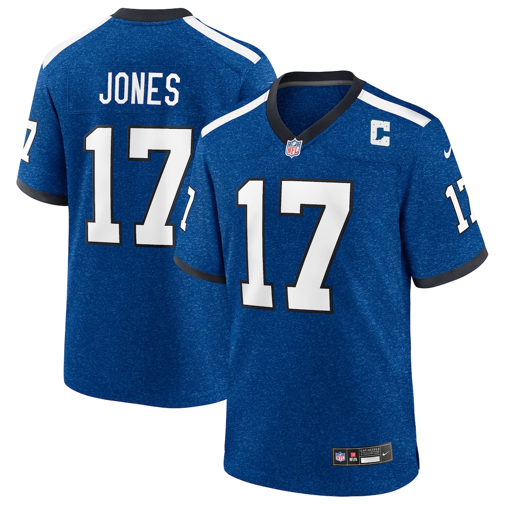 Indianapolis Colts Merch - Men's Daniel Jones Heather Royal Alternate 2 Indiana Nights Game Jersey 1 - Unicasport Indianapolis Colts Merch - Men's Daniel Jones Heather Royal Alternate 2 Indiana Nights Game Jersey