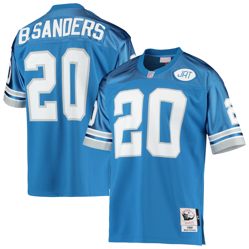 Detroit Lions Merch - Men's 1991 Barry Sanders Authentic Throwback Retired Player Jersey, Blue - Good Gifts For Football Fans 1 - Unicasport Detroit Lions Merch - Men's 1991 Barry Sanders Authentic Throwback Retired Player Jersey, Blue - Good Gifts For Football Fans