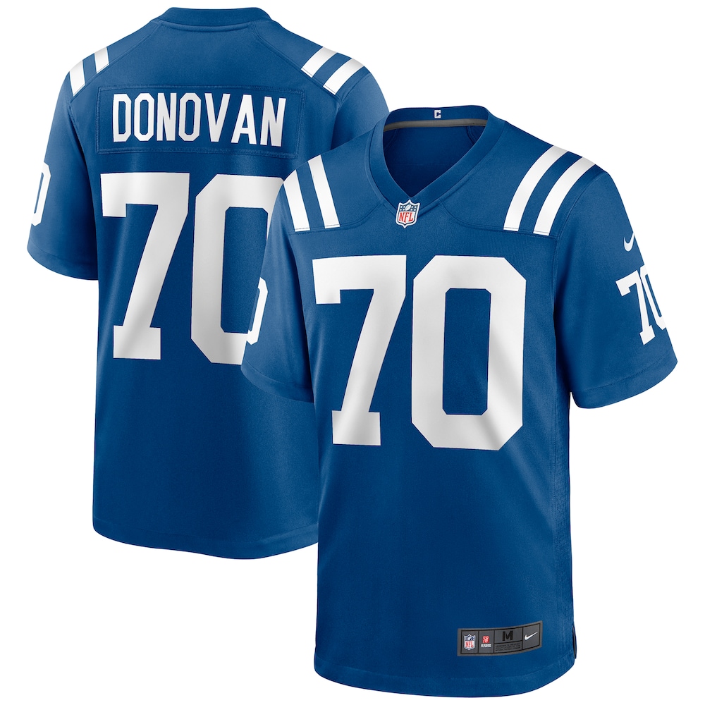 Indianapolis Colts Merch - Men's Art Donovan Royal Game Retired Player Jersey 1 - Unicasport Indianapolis Colts Merch - Men's Art Donovan Royal Game Retired Player Jersey