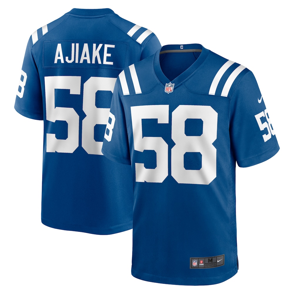 Indianapolis Colts Merch - Men's Austin Ajiake Royal Game Jersey 1 - Unicasport Indianapolis Colts Merch - Men's Austin Ajiake Royal Game Jersey