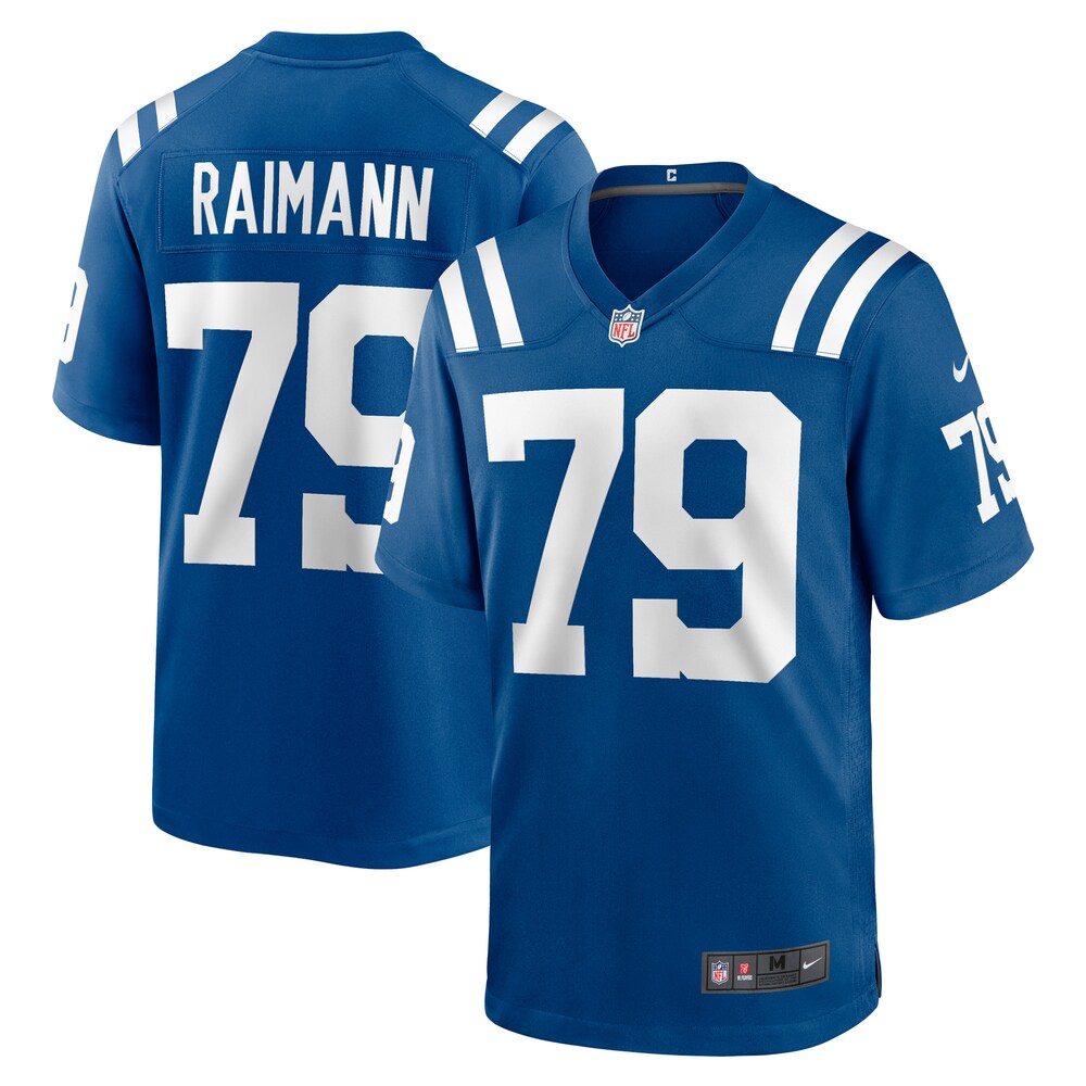 Indianapolis Colts Merch - Men's Bernhard Raimann Royal Player Game Jersey 1 - Unicasport Indianapolis Colts Merch - Men's Bernhard Raimann Royal Player Game Jersey