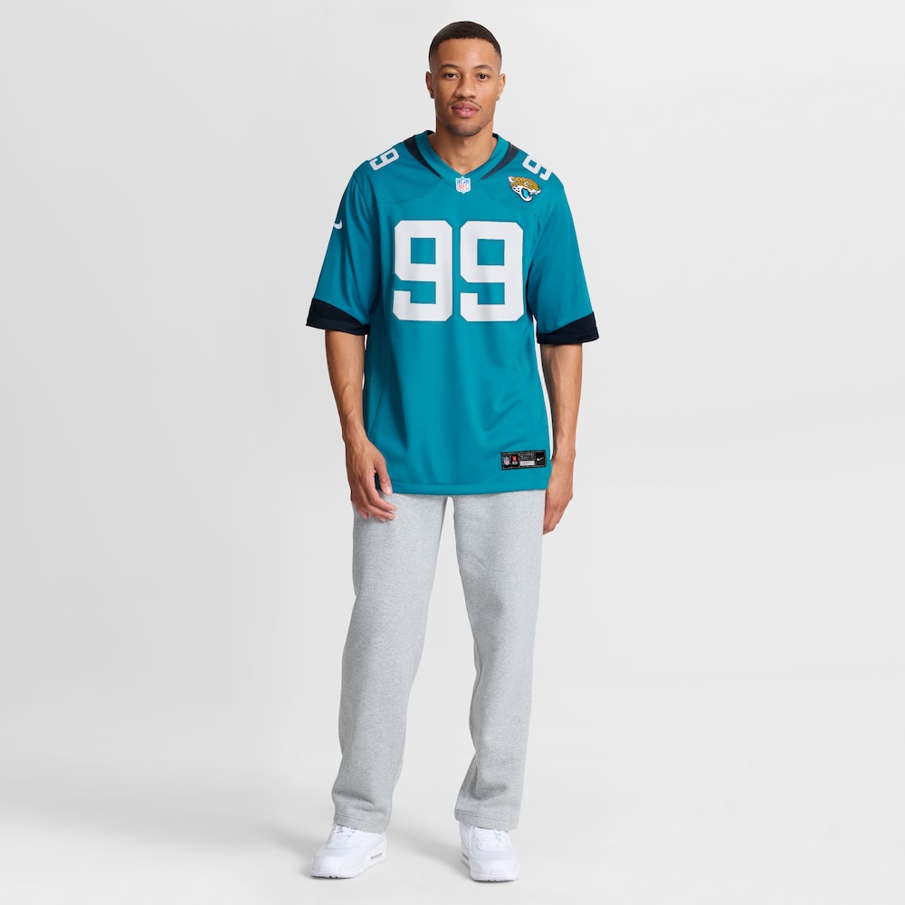 Jacksonville Jaguars Merch - Men's Ruke Orhorhoro Teal Team Game Jersey 1 - Unicasport Jacksonville Jaguars Merch - Men's Ruke Orhorhoro Teal Team Game Jersey