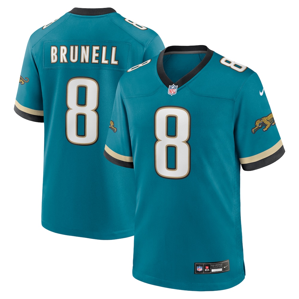 Jacksonville Jaguars Merch - Men's Mark Brunell Teal Retired Player Alternate Game Jerseys For Men 1 - Unicasport Jacksonville Jaguars Merch - Men's Mark Brunell Teal Retired Player Alternate Game Jerseys For Men