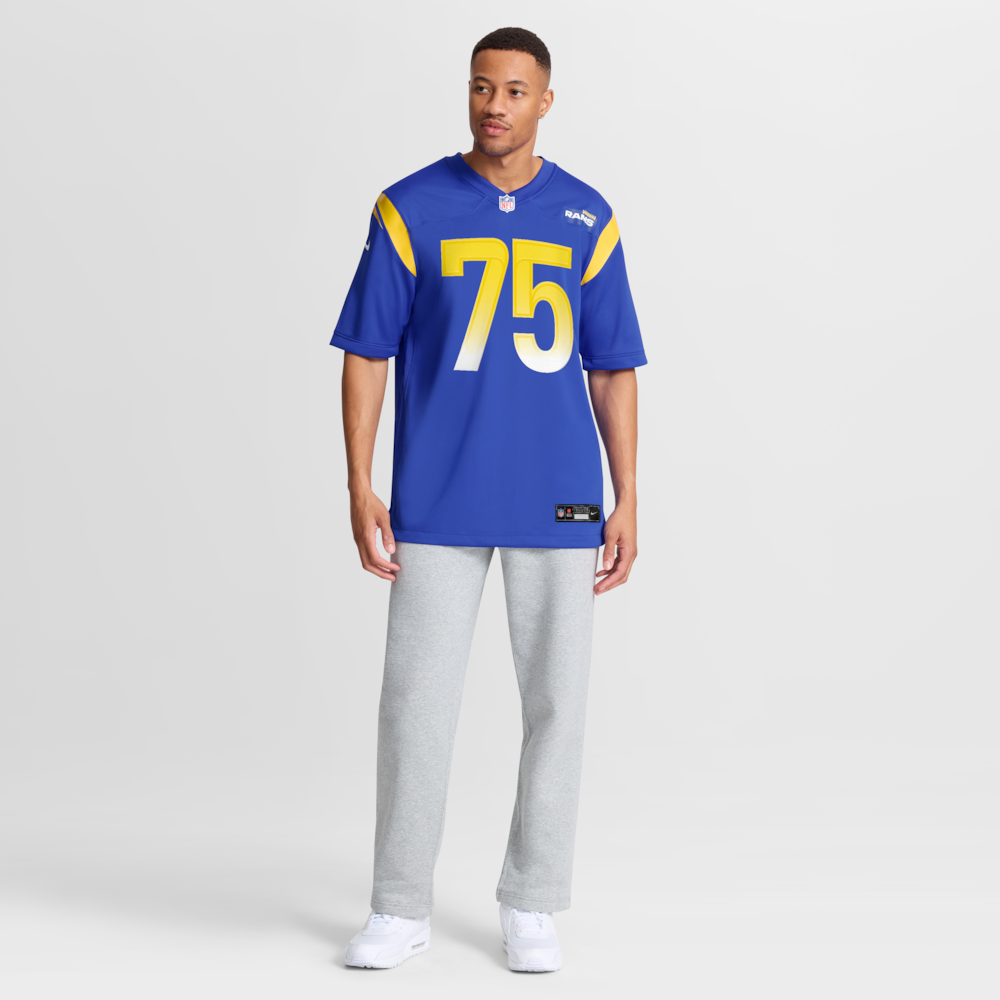 Los Angeles Rams Merch - Men's Deacon Jones Royal Game Retired Player Jersey 1 - Unicasport Los Angeles Rams Merch - Men's Deacon Jones Royal Game Retired Player Jersey