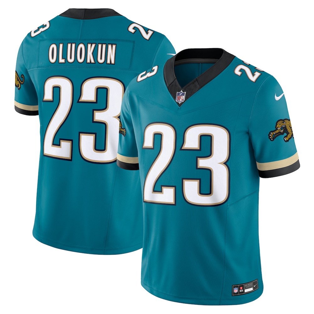 Jacksonville Jaguars Merch - Men's Foye Oluokun Teal Prowler Throwback Vapor F.U.S.E. Limited Jersey 1 - Unicasport Jacksonville Jaguars Merch - Men's Foye Oluokun Teal Prowler Throwback Vapor F.U.S.E. Limited Jersey