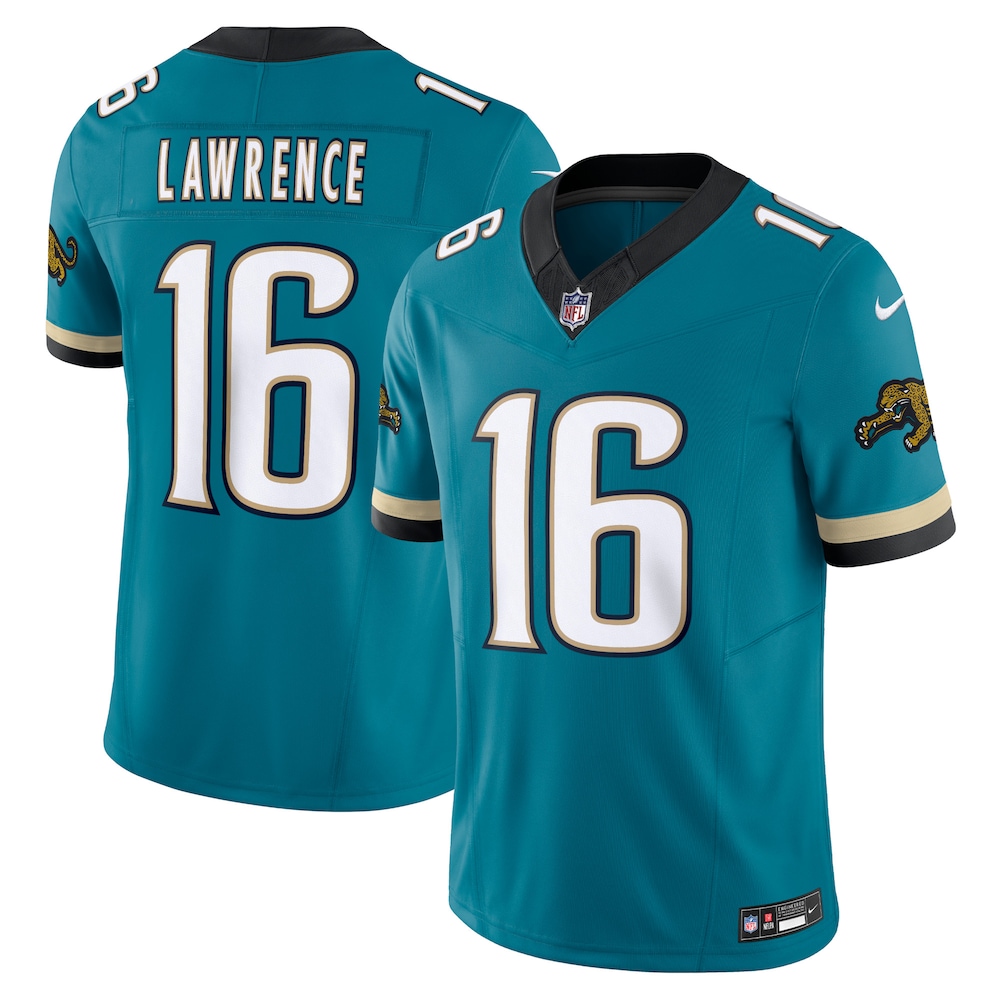 Jacksonville Jaguars Merch - Men's Trevor Lawrence Teal Prowler Throwback Vapor F.U.S.E. Limited Jersey 1 - Unicasport Jacksonville Jaguars Merch - Men's Trevor Lawrence Teal Prowler Throwback Vapor F.U.S.E. Limited Jersey