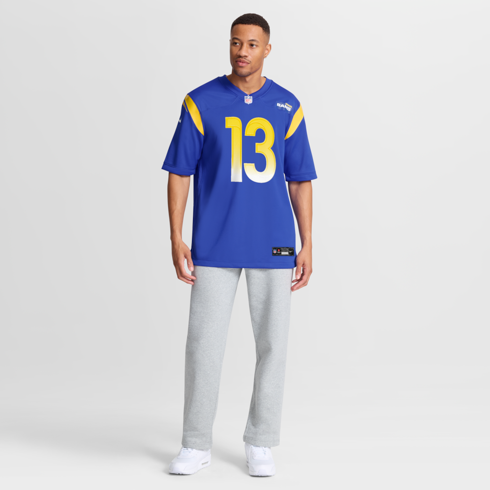 Los Angeles Rams Merch - Men's Kurt Warner Royal Game Retired Player Jersey 1 - Unicasport Los Angeles Rams Merch - Men's Kurt Warner Royal Game Retired Player Jersey