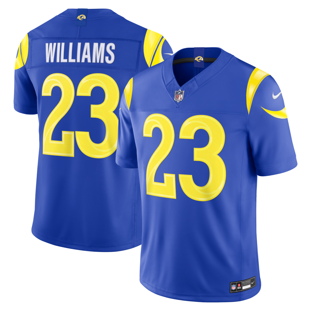 Los Angeles Rams Merch - Men's Kyren Williams Royal Team Vapor F.U.S.E. Stitched Limited Jersey 1 - Unicasport Los Angeles Rams Merch - Men's Kyren Williams Royal Team Vapor F.U.S.E. Stitched Limited Jersey