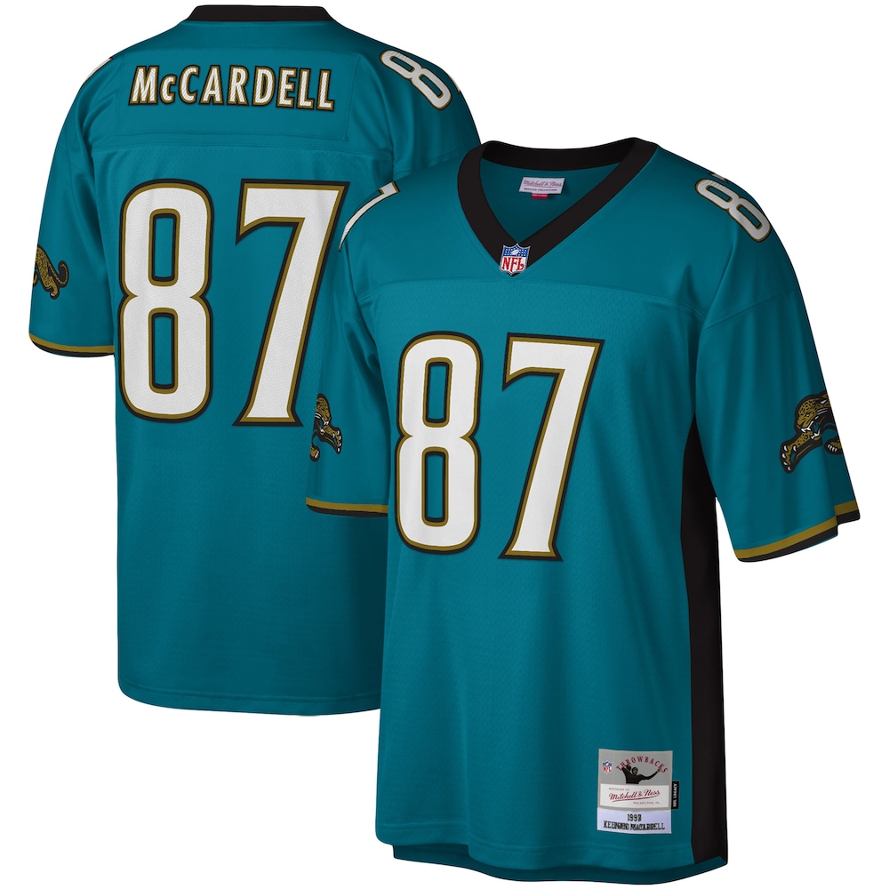 Jacksonville Jaguars Merch - Men's Keenan McCardell Teal Legacy Replica Jersey 1 - Unicasport Jacksonville Jaguars Merch - Men's Keenan McCardell Teal Legacy Replica Jersey