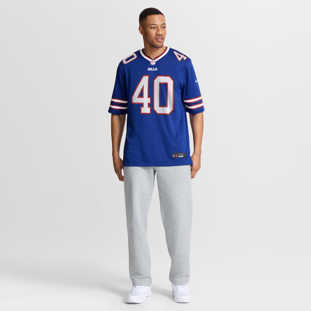 Buffalo Bills Merch - Men's Matthew Wright Royal Team Game Jersey 1 - Unicasport Buffalo Bills Merch - Men's Matthew Wright Royal Team Game Jersey