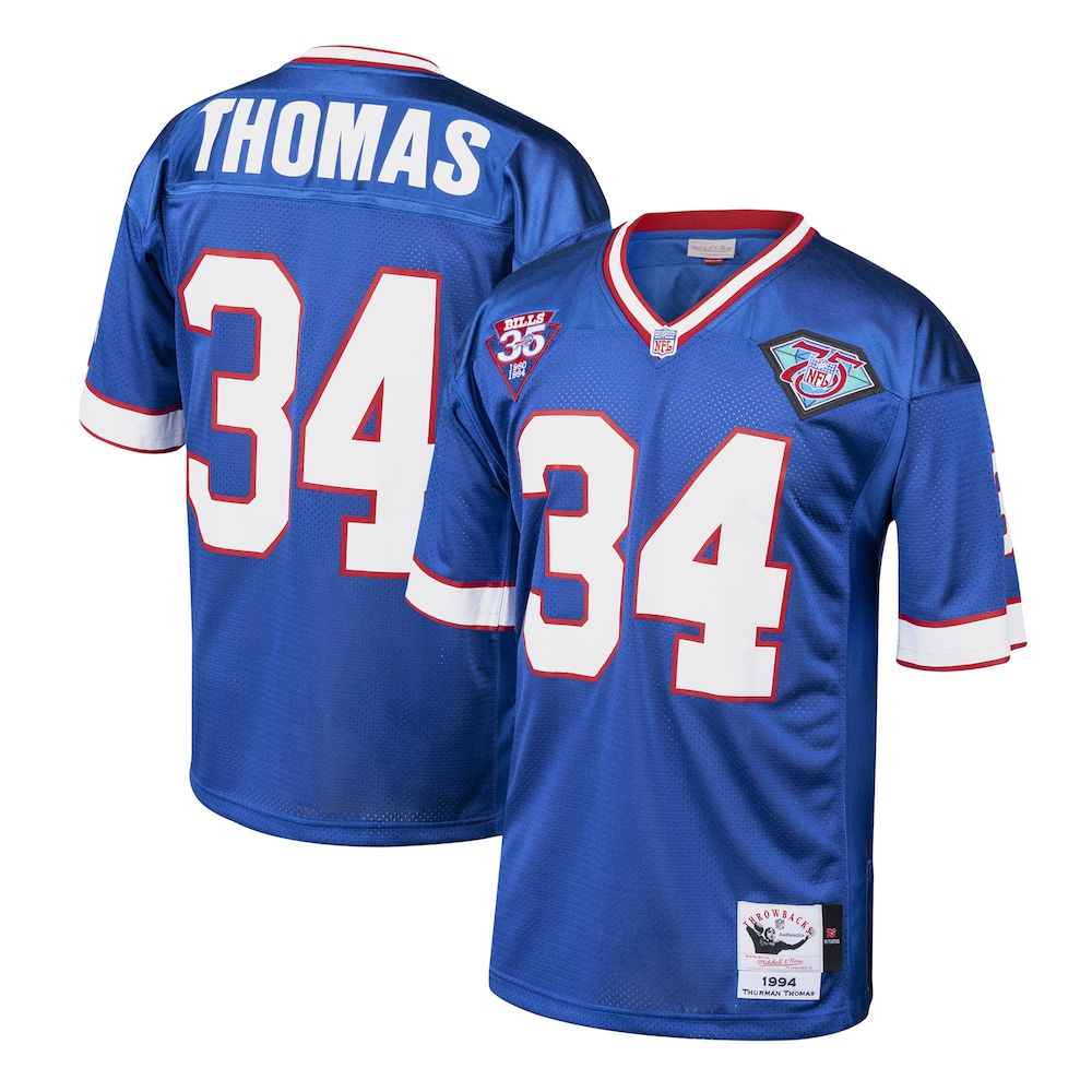 Buffalo Bills Merch - Men's 1985 Thurman Thomas Royal Authentic Throwback Retired Player Jersey - Birthday Gift For Football Lover 1 - Unicasport Buffalo Bills Merch - Men's 1985 Thurman Thomas Royal Authentic Throwback Retired Player Jersey - Birthday Gift For Football Lover