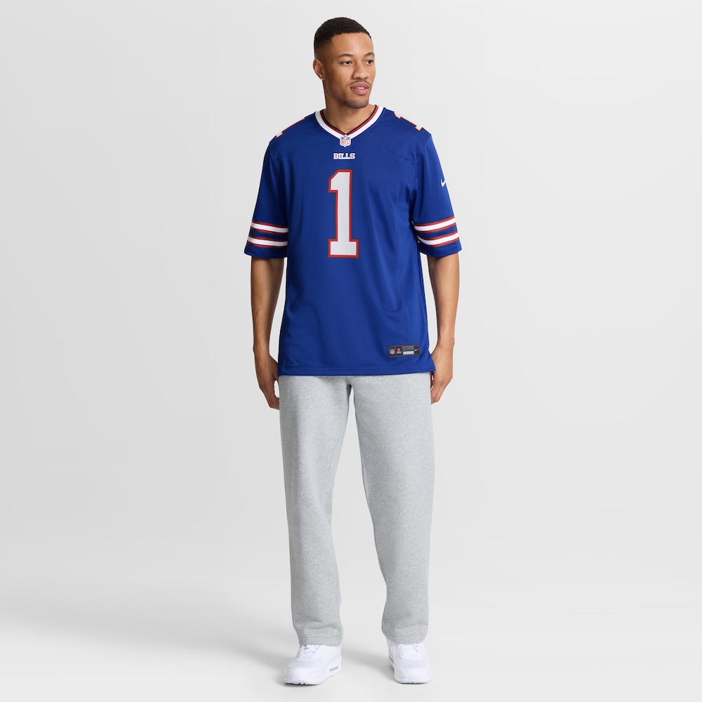 Buffalo Bills Merch - Men's Number 1 Groom Royal Game Jerseys For Men 1 - Unicasport Buffalo Bills Merch - Men's Number 1 Groom Royal Game Jerseys For Men