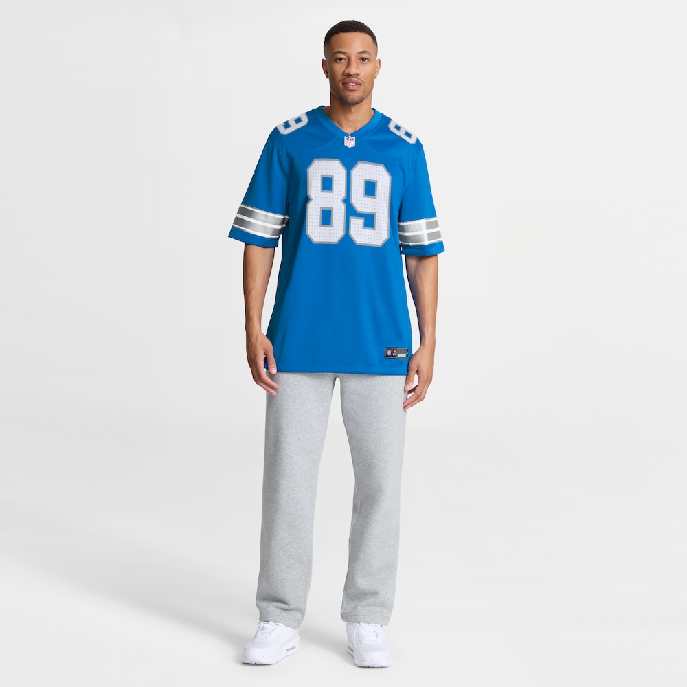 Detroit Lions Merch - Men's Brock Wright Team Game Jersey, Blue 1 - Unicasport Detroit Lions Merch - Men's Brock Wright Team Game Jersey, Blue