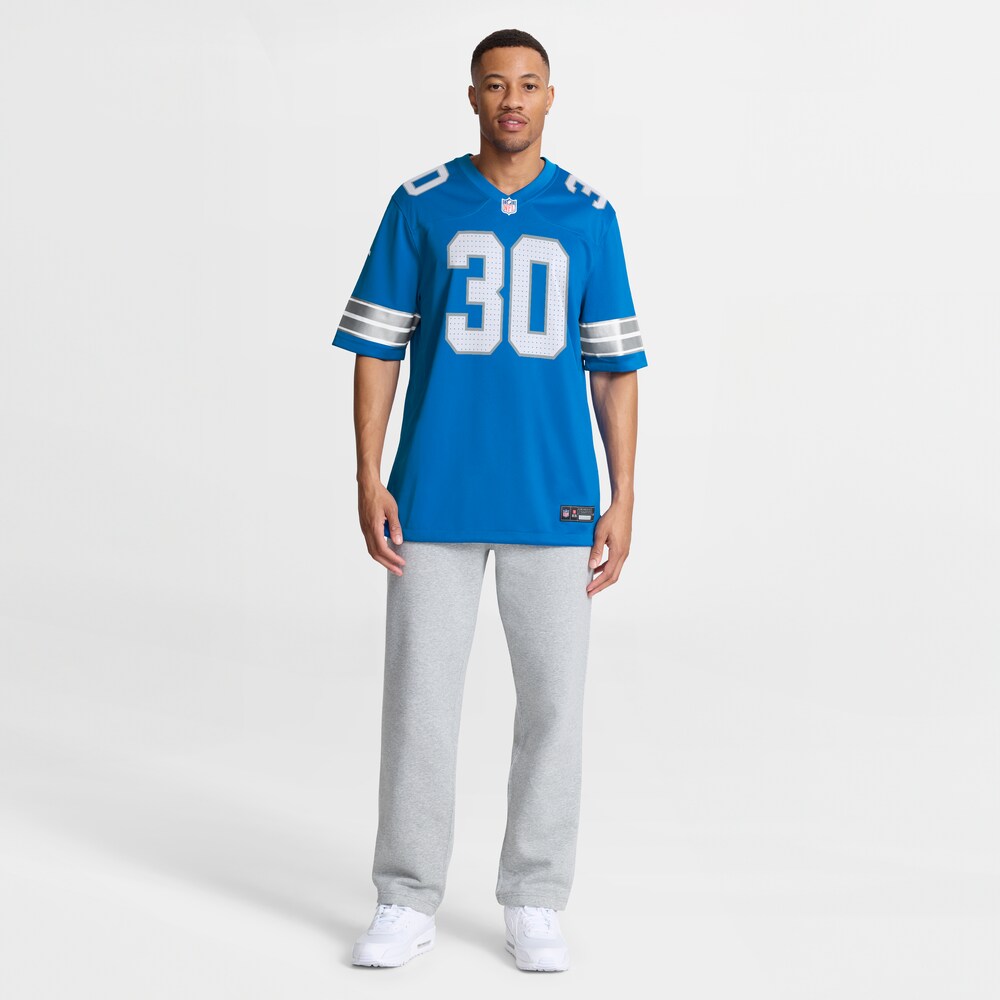 Detroit Lions Merch - Men's Khalil Dorsey Team Game Jersey, Blue - American Football Fan Gifts 1 - Unicasport Detroit Lions Merch - Men's Khalil Dorsey Team Game Jersey, Blue - American Football Fan Gifts