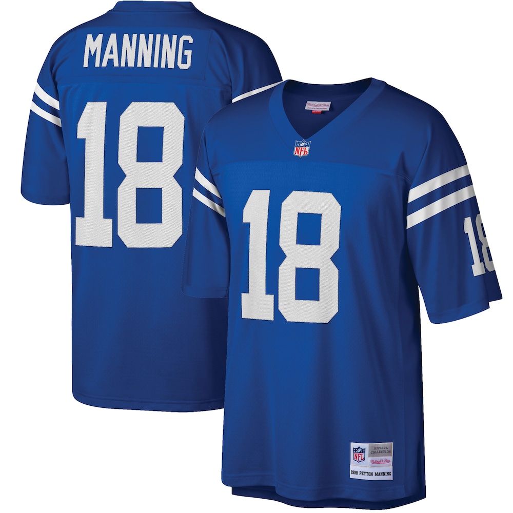 Indianapolis Colts Merch - Men's Peyton Manning Royal 1998 Retired Player Replica Jersey, Big & Tall - Best Football Gifts 1 - Unicasport Indianapolis Colts Merch - Men's Peyton Manning Royal 1998 Retired Player Replica Jersey, Big & Tall - Best Football Gifts