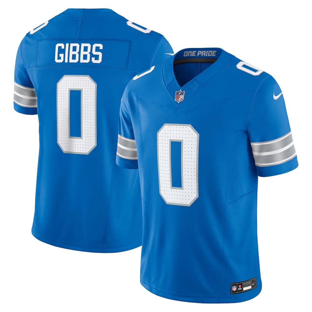 Detroit Lions Merch - Men's Jahmyr Gibbs Vapor F.U.S.E. Limited Jersey, Blue 1 - Unicasport Detroit Lions Merch - Men's Jahmyr Gibbs Vapor F.U.S.E. Limited Jersey, Blue