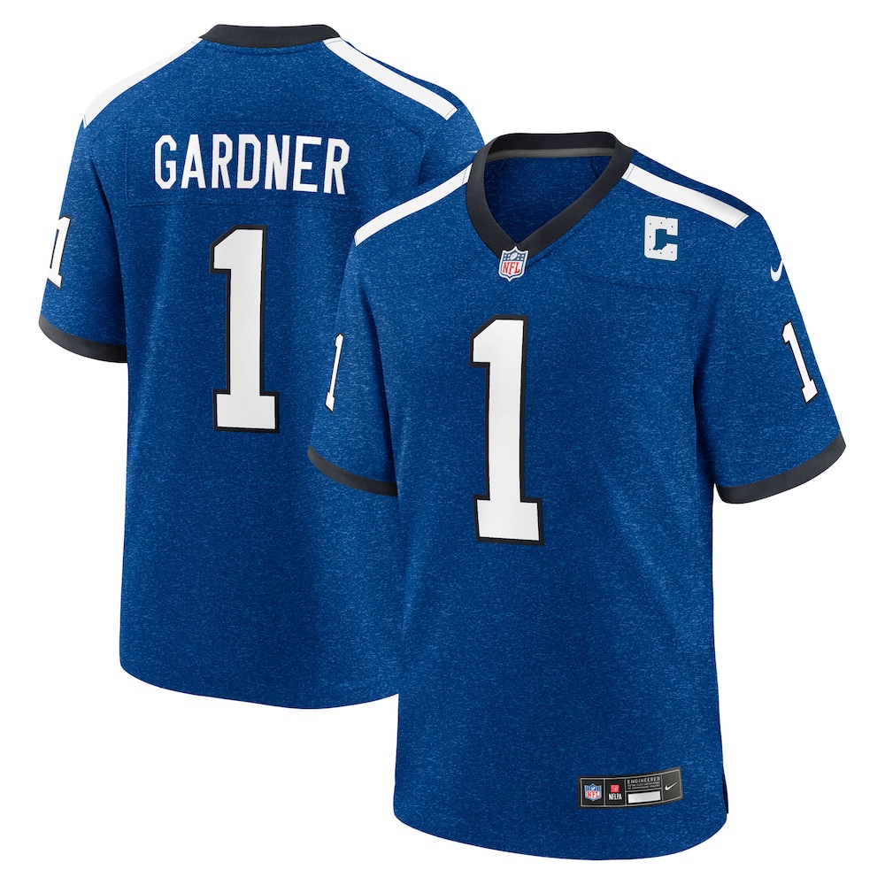 Indianapolis Colts Merch - Men's Ahmad Sauce Gardner Heather Royal Alternate 2 Indiana Nights Game Jersey 1 - Unicasport Indianapolis Colts Merch - Men's Ahmad Sauce Gardner Heather Royal Alternate 2 Indiana Nights Game Jersey