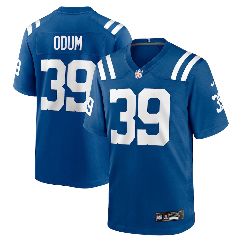Indianapolis Colts Merch - Men's George Odum Royal Team Game Jersey 1 - Unicasport Indianapolis Colts Merch - Men's George Odum Royal Team Game Jersey