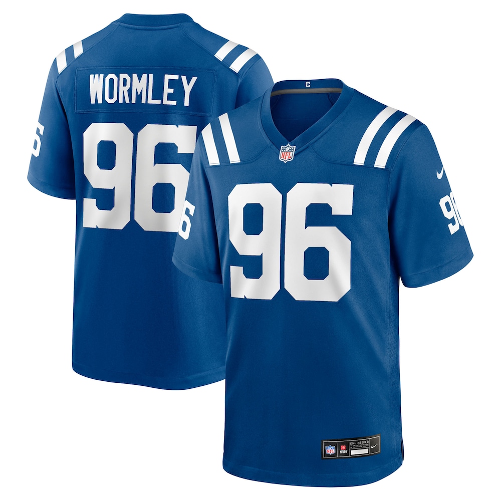 Indianapolis Colts Merch - Men's Chris Wormley Royal Team Game Jersey - Best Presents For Football Fans 1 - Unicasport Indianapolis Colts Merch - Men's Chris Wormley Royal Team Game Jersey - Best Presents For Football Fans