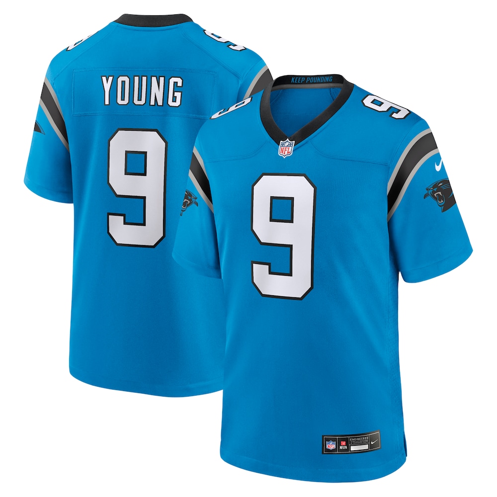 Carolina Panthers Merch - Men's Bryce Young Alternate Game Jersey, Blue 1 - Unicasport Carolina Panthers Merch - Men's Bryce Young Alternate Game Jersey, Blue