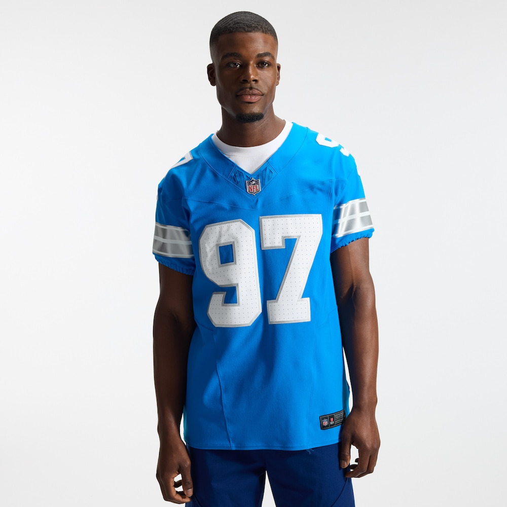 Detroit Lions Merch - Men's Aidan Hutchinson Alternate Vapor F.U.S.E. Elite Jersey, Blue For Adults 1 - Unicasport Detroit Lions Merch - Men's Aidan Hutchinson Alternate Vapor F.U.S.E. Elite Jersey, Blue For Adults