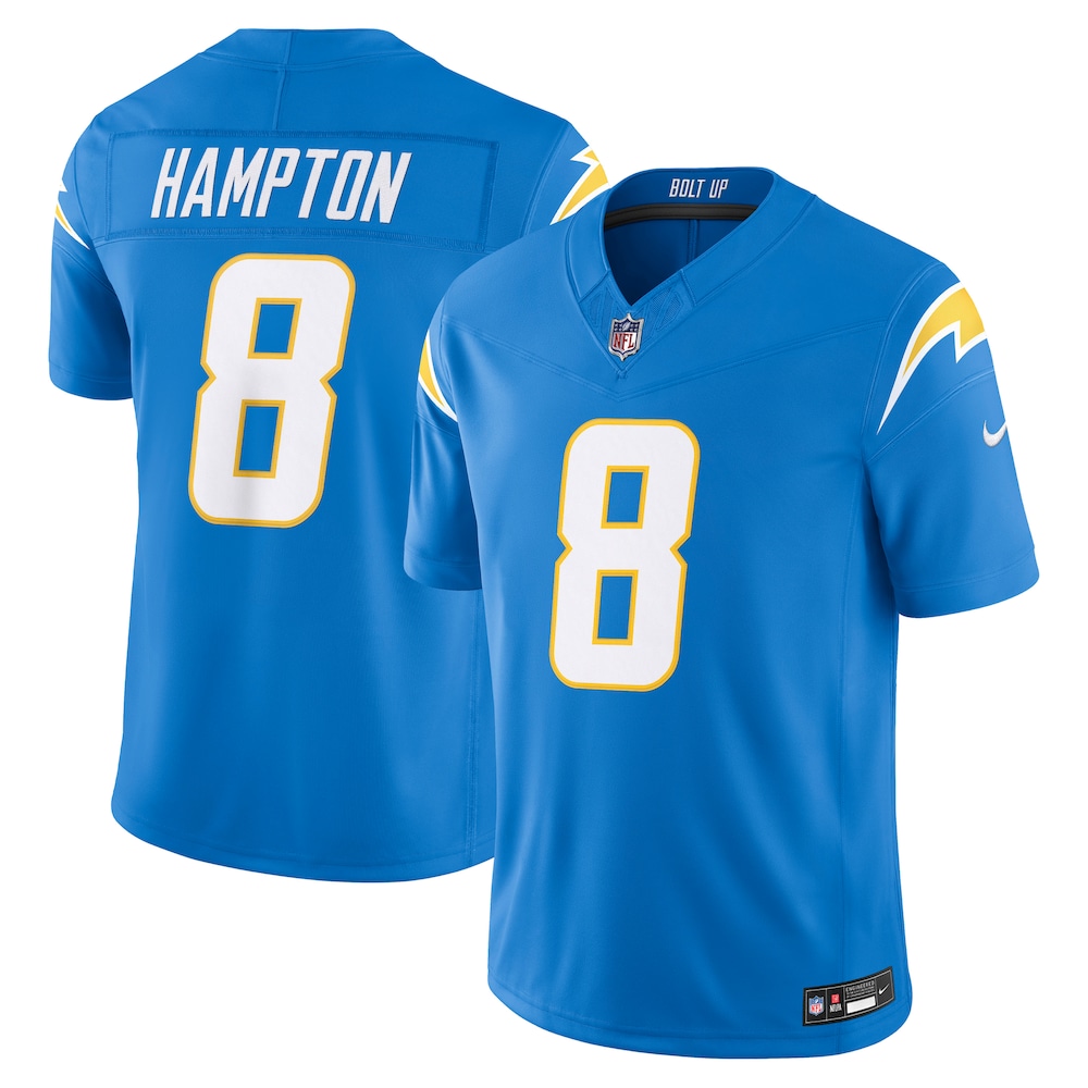 Los Angeles Chargers Merch - Men's Omarion Hampton Powder Team Vapor F.U.S.E. Stitched Limited Jersey, Blues For Men 1 - Unicasport Los Angeles Chargers Merch - Men's Omarion Hampton Powder Team Vapor F.U.S.E. Stitched Limited Jersey, Blues For Men