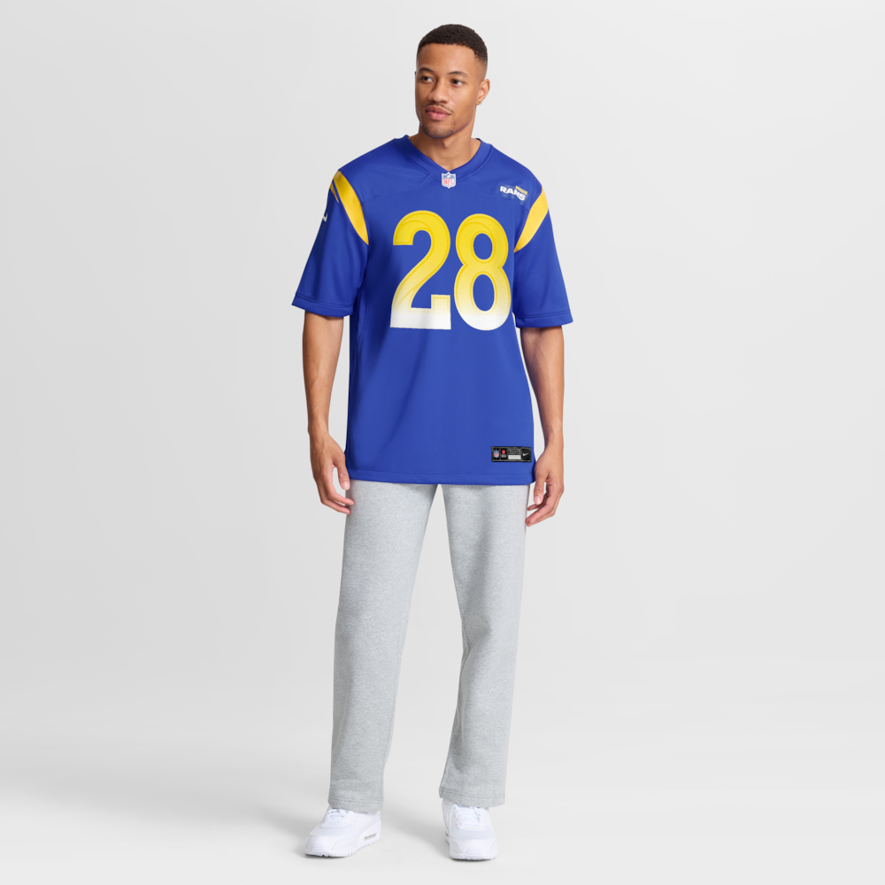Los Angeles Rams Merch - Men's Marshall Faulk Royal Game Retired Player Jersey 1 - Unicasport Los Angeles Rams Merch - Men's Marshall Faulk Royal Game Retired Player Jersey