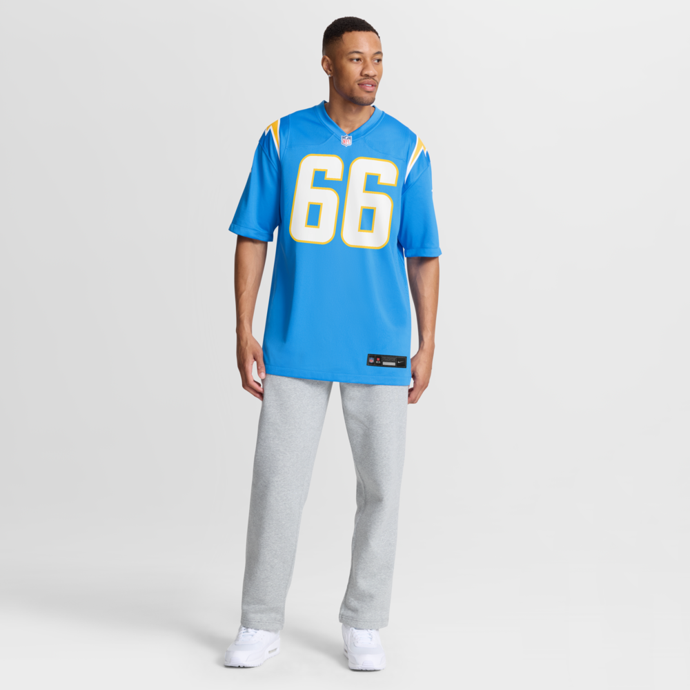 Los Angeles Chargers Merch - Men's Jake Slaughter Powder Team Game Jersey, Blue 1 - Unicasport Los Angeles Chargers Merch - Men's Jake Slaughter Powder Team Game Jersey, Blue