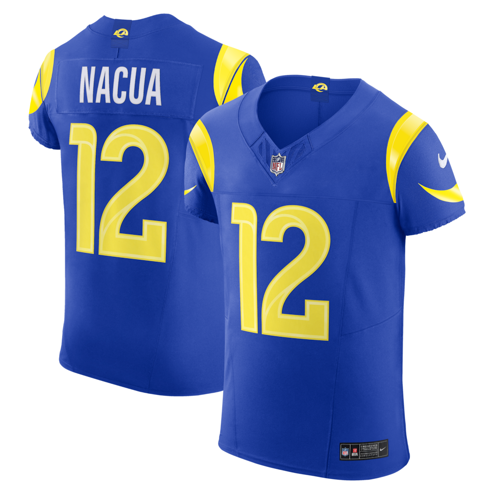 Los Angeles Rams Merch - Men's Puka Nacua Royal Team Vapor F.U.S.E. Elite Jersey  - Best Gift For A Football Lover