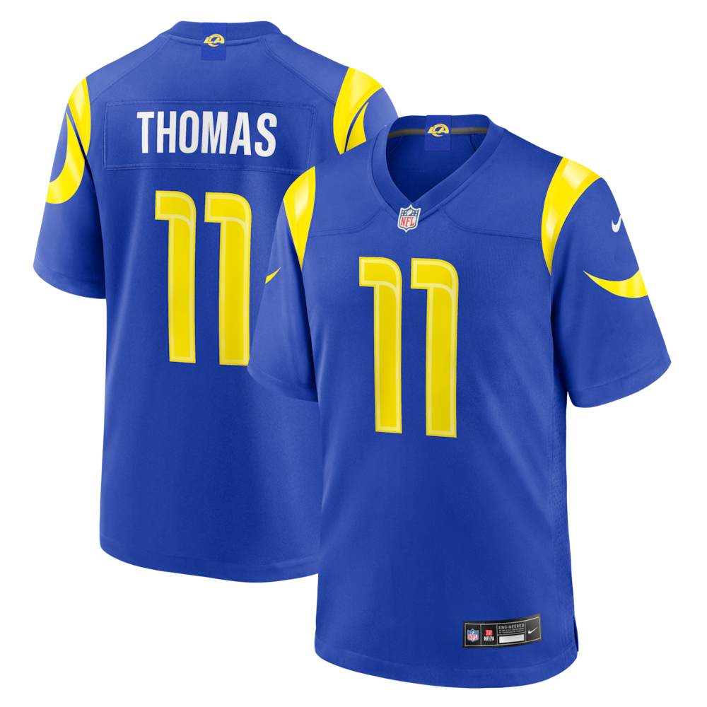 Los Angeles Rams Merch - Men's Keir Thomas Royal Team Game Jersey 1 - Unicasport Los Angeles Rams Merch - Men's Keir Thomas Royal Team Game Jersey