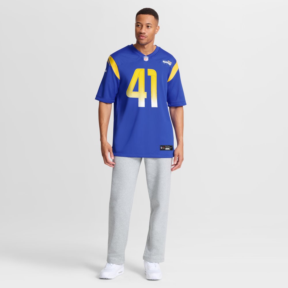 Los Angeles Rams Merch - Men's Cameron McCutcheon Royal Game Jersey - Football Christmas Gifts 1 - Unicasport Los Angeles Rams Merch - Men's Cameron McCutcheon Royal Game Jersey - Football Christmas Gifts
